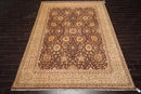 8'10'' x 12'5'' Hand Knotted Wool Peshawar Traditional Oriental Area Rug Brown