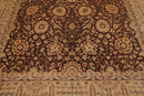 8'10'' x 12'5'' Hand Knotted Wool Peshawar Traditional Oriental Area Rug Brown