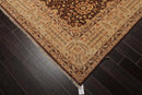 8'10'' x 12'5'' Hand Knotted Wool Peshawar Traditional Oriental Area Rug Brown