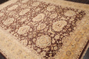 8'9'' x 12' Hand Knotted 100% Wool Peshawar Traditional Oriental Area Rug Brown