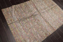4x6 Brown, Beige Hand Woven 100% Viscose Traditional Oriental Area Rug