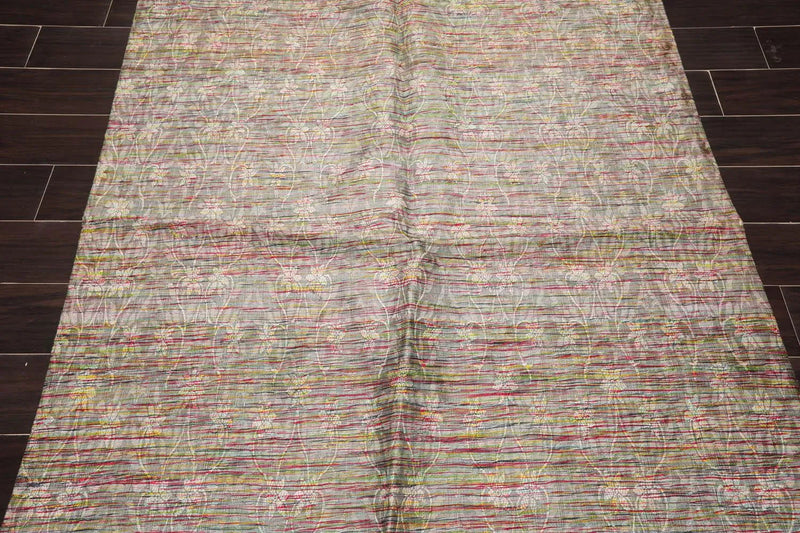 4x6 Brown, Beige Hand Woven 100% Viscose Traditional Oriental Area Rug