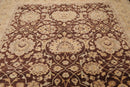 8'9'' x 12' Hand Knotted 100% Wool Peshawar Traditional Oriental Area Rug Brown