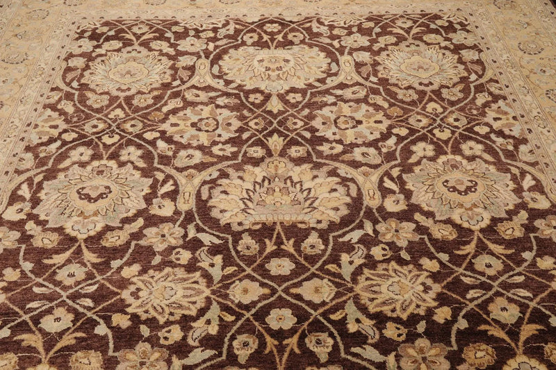8'9'' x 12' Hand Knotted 100% Wool Peshawar Traditional Oriental Area Rug Brown