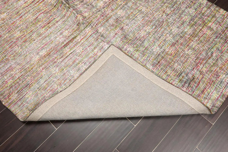 4x6 Brown, Beige Hand Woven 100% Viscose Traditional Oriental Area Rug
