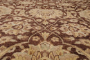 8'9'' x 12' Hand Knotted 100% Wool Peshawar Traditional Oriental Area Rug Brown