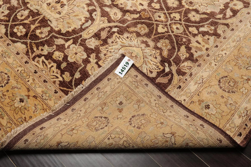 8'9'' x 12' Hand Knotted 100% Wool Peshawar Traditional Oriental Area Rug Brown