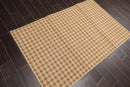 3'9" x 5'11" Contemporary 100% Wool Area Rug Tan