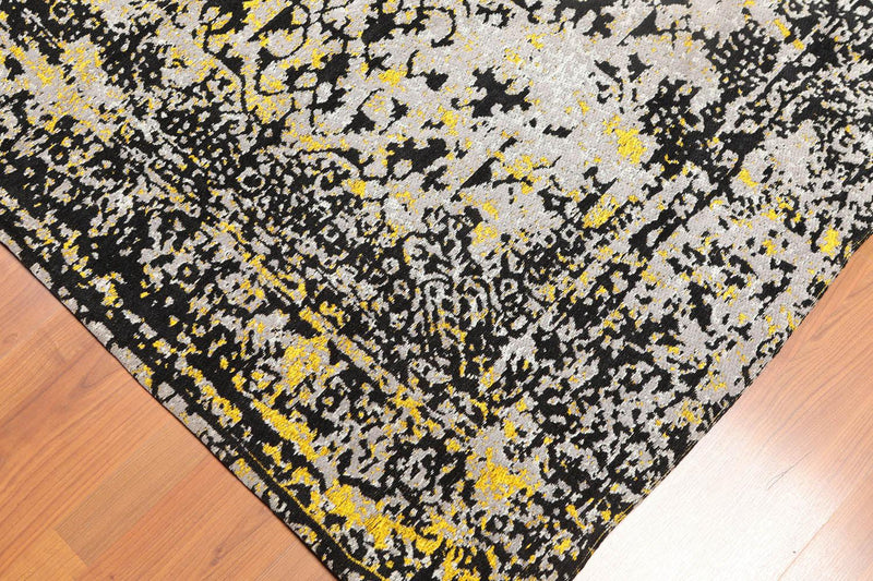 5'2" x 7'5" Handmade Erased Pattern Flatweave Area Rug Contemporary Beige