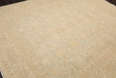 8'2'' x 10'1'' Hand Knotted 100% Wool Peshawar Traditional Muted Area Rug Beige