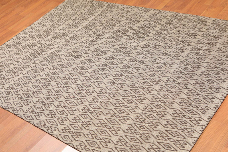5'1" x 7'1" Hand Woven Flatweave Area Rug Contemporary Tan