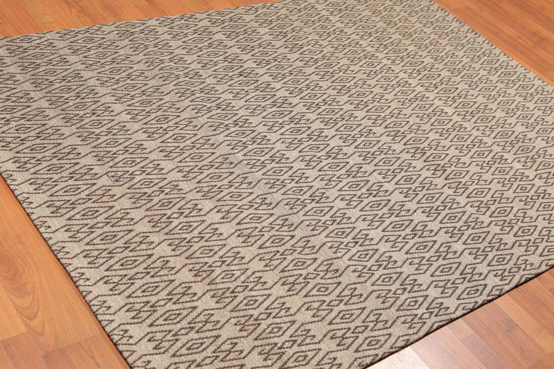 5'1" x 7'1" Hand Woven Flatweave Area Rug Contemporary Tan