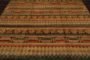 7'10" x 9'9" Hand Knotted Wool Transitional Tibetan Area Rug Gold