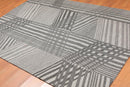 5'4" x 7'8" Hand Woven 100% Wool Flatweave Area Rug Contemporary Gray
