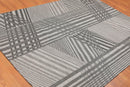 5'4" x 7'8" Hand Woven 100% Wool Flatweave Area Rug Contemporary Gray
