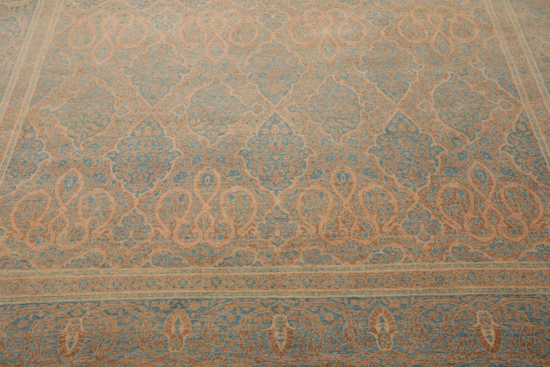 8'1'' x 10' Hand Knotted 100% Wool Pak-Parsian 16/18 300 KPSI Area Rug Blue Tan