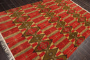 5'4" x 8'9" Hand Knotted 100% Wool Tibetan Oriental Area Rug Contemporary Red