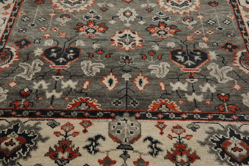 8' 3''x10' LoomBloom Muted Turkish Oushak Hand Knotted 100% Wool Area Rug Gray, Beige Color