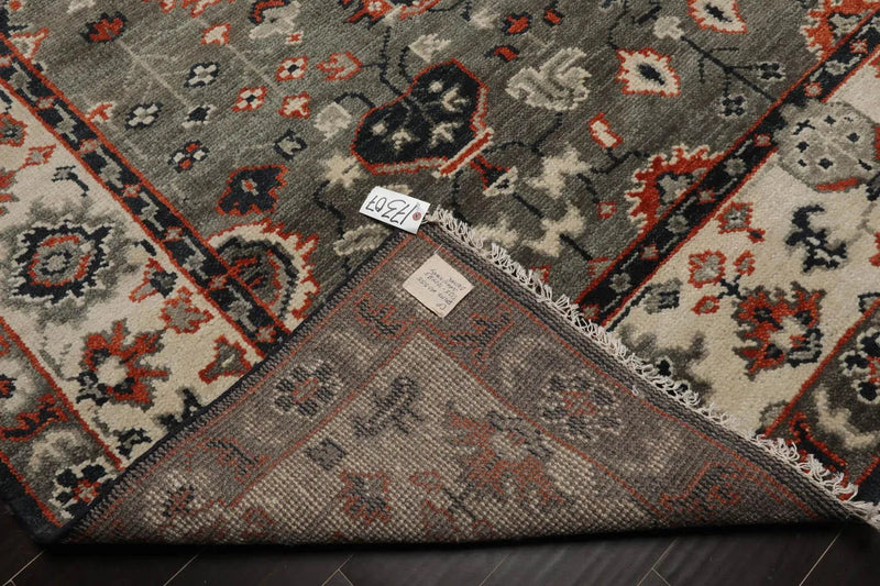 8' 3''x10' LoomBloom Muted Turkish Oushak Hand Knotted 100% Wool Area Rug Gray, Beige Color
