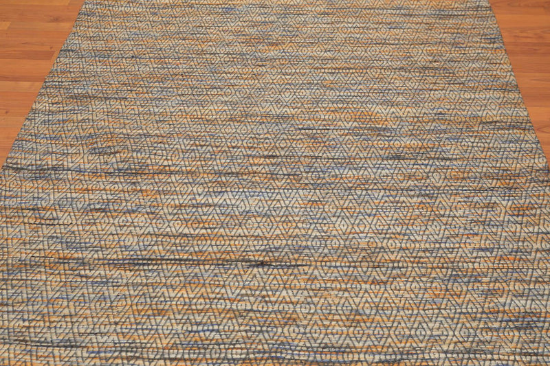 5'2" x 7'4" Hand Woven Wool & Cotton Flatweave Area Rug Contemporary Multi