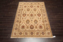 5'11"x 8'11" Hand Knotted Agra 100% Wool Traditional Oriental Area Rug Beige