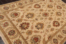 5'11"x 8'11" Hand Knotted Agra 100% Wool Traditional Oriental Area Rug Beige