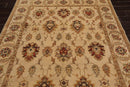 5'11"x 8'11" Hand Knotted Agra 100% Wool Traditional Oriental Area Rug Beige