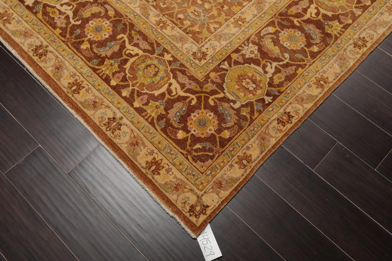 7'7"x9'11" Hand Knotted 100% Wool Peshawar 250 KPSI Oriental Area Rug Slate