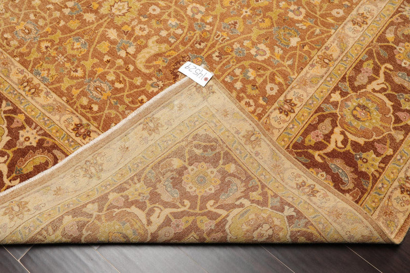 7'7"x9'11" Hand Knotted 100% Wool Peshawar 250 KPSI Oriental Area Rug Slate