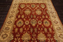 5'9"x 9' Hand Knotted Oushak New Zealand Wool Oriental Area Rug Burnt Orange