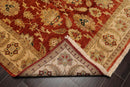5'9"x 9' Hand Knotted Oushak New Zealand Wool Oriental Area Rug Burnt Orange