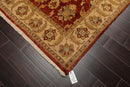 5'9"x 9' Hand Knotted Oushak New Zealand Wool Oriental Area Rug Burnt Orange