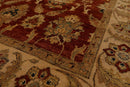 5'9"x 9' Hand Knotted Oushak New Zealand Wool Oriental Area Rug Burnt Orange