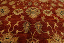 5'9"x 9' Hand Knotted Oushak New Zealand Wool Oriental Area Rug Burnt Orange