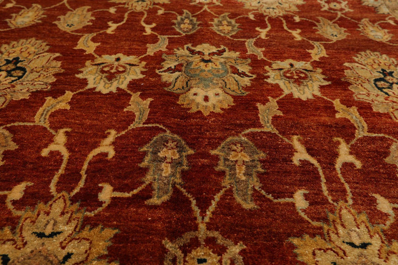 5'9"x 9' Hand Knotted Oushak New Zealand Wool Oriental Area Rug Burnt Orange