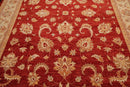 8'10'' x 11'8'' Hand Knotted 100% Wool Peshawar Oriental Area Rug Orangy Red