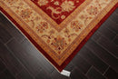 8'10'' x 11'8'' Hand Knotted 100% Wool Peshawar Oriental Area Rug Orangy Red