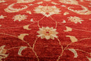 8'10'' x 11'8'' Hand Knotted 100% Wool Peshawar Oriental Area Rug Orangy Red
