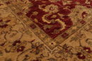 6' x 8'9" Hand Knotted Agra 100% New Zealand Wool Oriental Area Rug Ruby