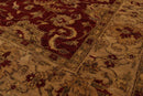 6' x 8'9" Hand Knotted Agra 100% New Zealand Wool Oriental Area Rug Ruby