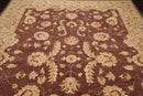 9' x 11'11'' Hand Knotted 100% Wool Peshawar Traditional Oriental Area Rug Brown