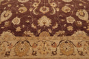 9' x 11'11'' Hand Knotted 100% Wool Peshawar Traditional Oriental Area Rug Brown