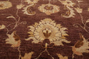 9' x 11'11'' Hand Knotted 100% Wool Peshawar Traditional Oriental Area Rug Brown
