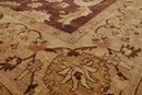 9' x 11'11'' Hand Knotted 100% Wool Peshawar Traditional Oriental Area Rug Brown
