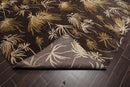 9' x 12'Tibetan Hand Knotted Botanical Designer Wool Modern Area Rug Coffee