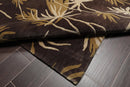 9' x 12'Tibetan Hand Knotted Botanical Designer Wool Modern Area Rug Coffee