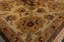 6'1" x 9'5" Hand Knotted Agra 100% New Zealand Wool Oriental Area Rug Brown