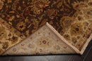 6'1" x 9'5" Hand Knotted Agra 100% New Zealand Wool Oriental Area Rug Brown