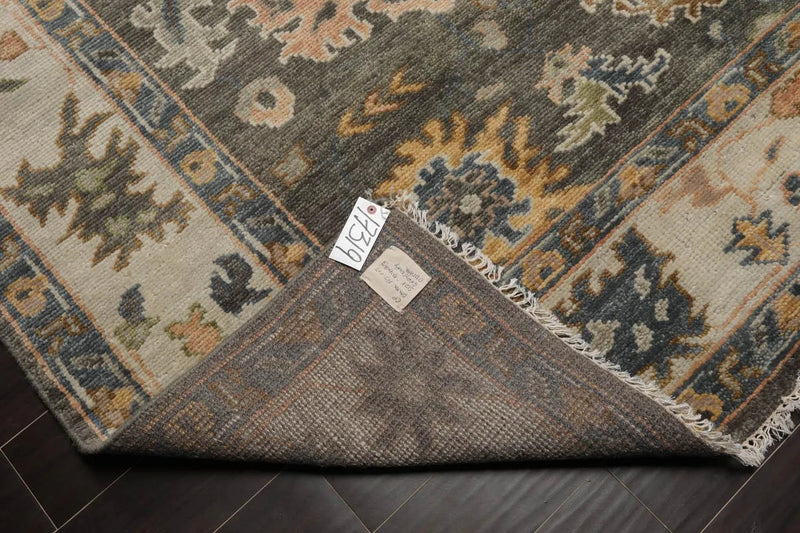 8' 3''x10' 4'' LoomBloom Muted Turkish Oushak Hand Knotted 100% Wool Traditional Area Rug Olive, Beige Color
