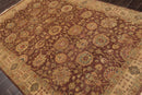 5'11" x 8'11" Hand Knotted Mahal New Zealand Wool Oriental Area Rug Brown